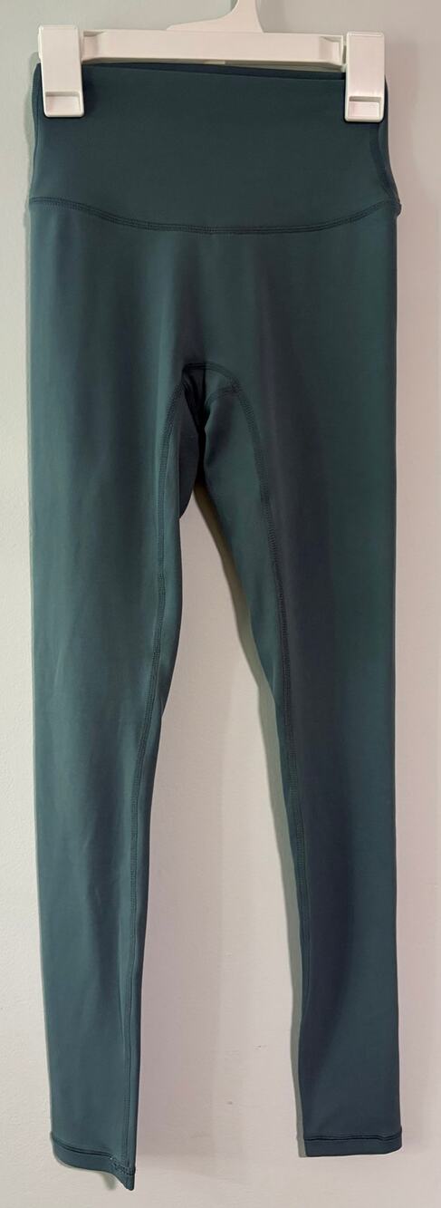 Paragon Fitwear High Rise Leggings XS Dark Teal Green V Back Activewear